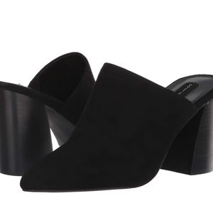Black Steve Madden Suede Mules